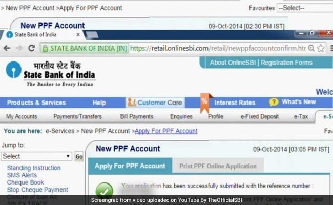 How to create new PPF account through SBI website onlinesbi.com