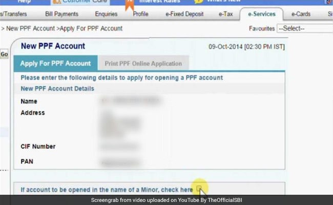 How to create new PPF account through SBI website onlinesbi.com